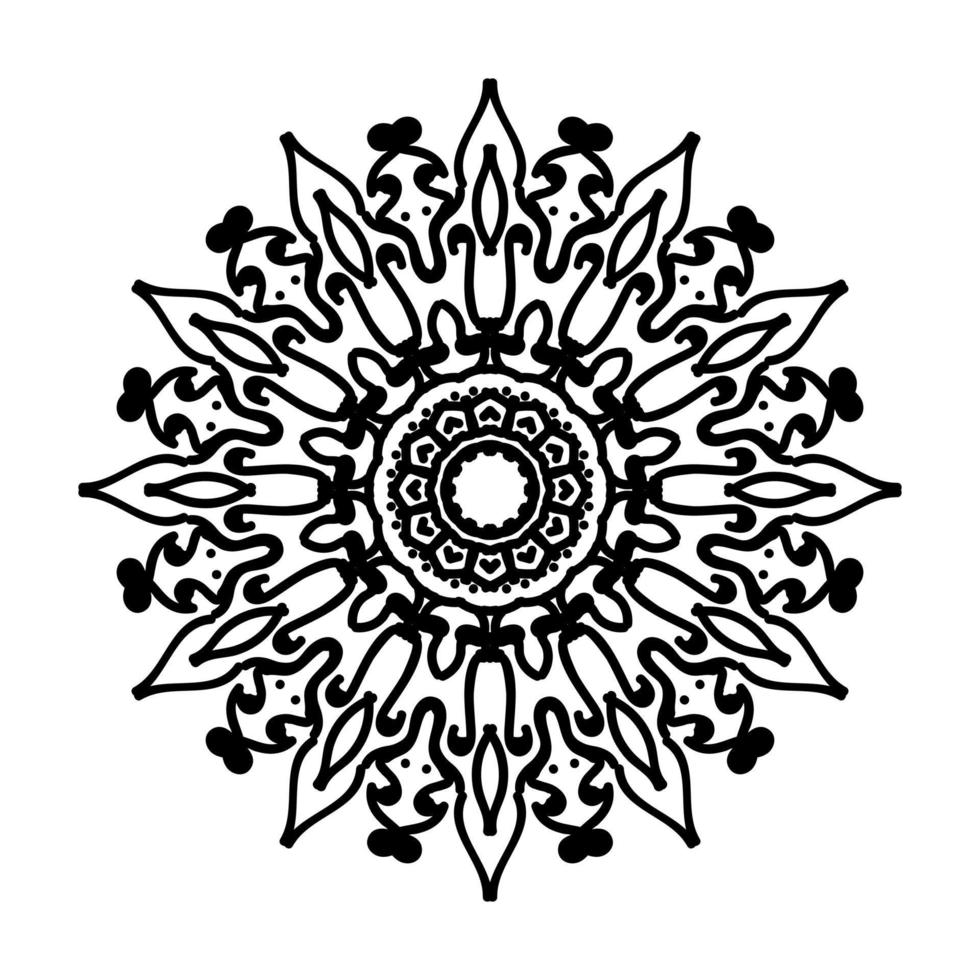 mandala desenhada à mão. decoração em ornamento de doodle oriental étnica. vetor