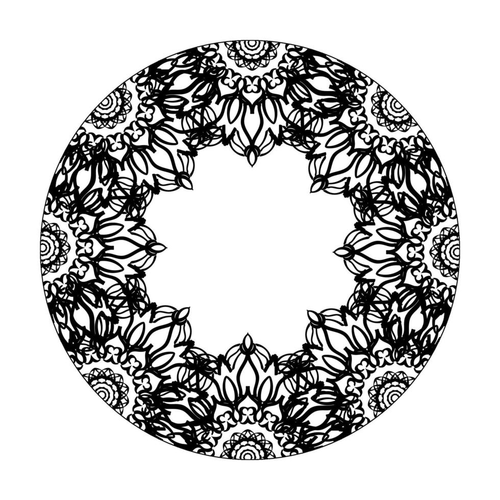 mandala desenhada à mão. decoração em ornamento de doodle oriental étnica. vetor