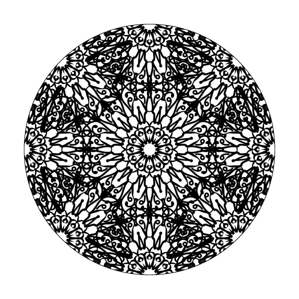 mandala desenhada à mão. decoração em ornamento de doodle oriental étnica. vetor