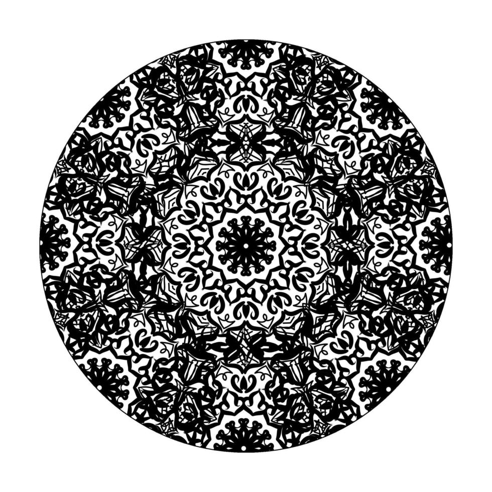 mandala desenhada à mão. decoração em ornamento de doodle oriental étnica. vetor