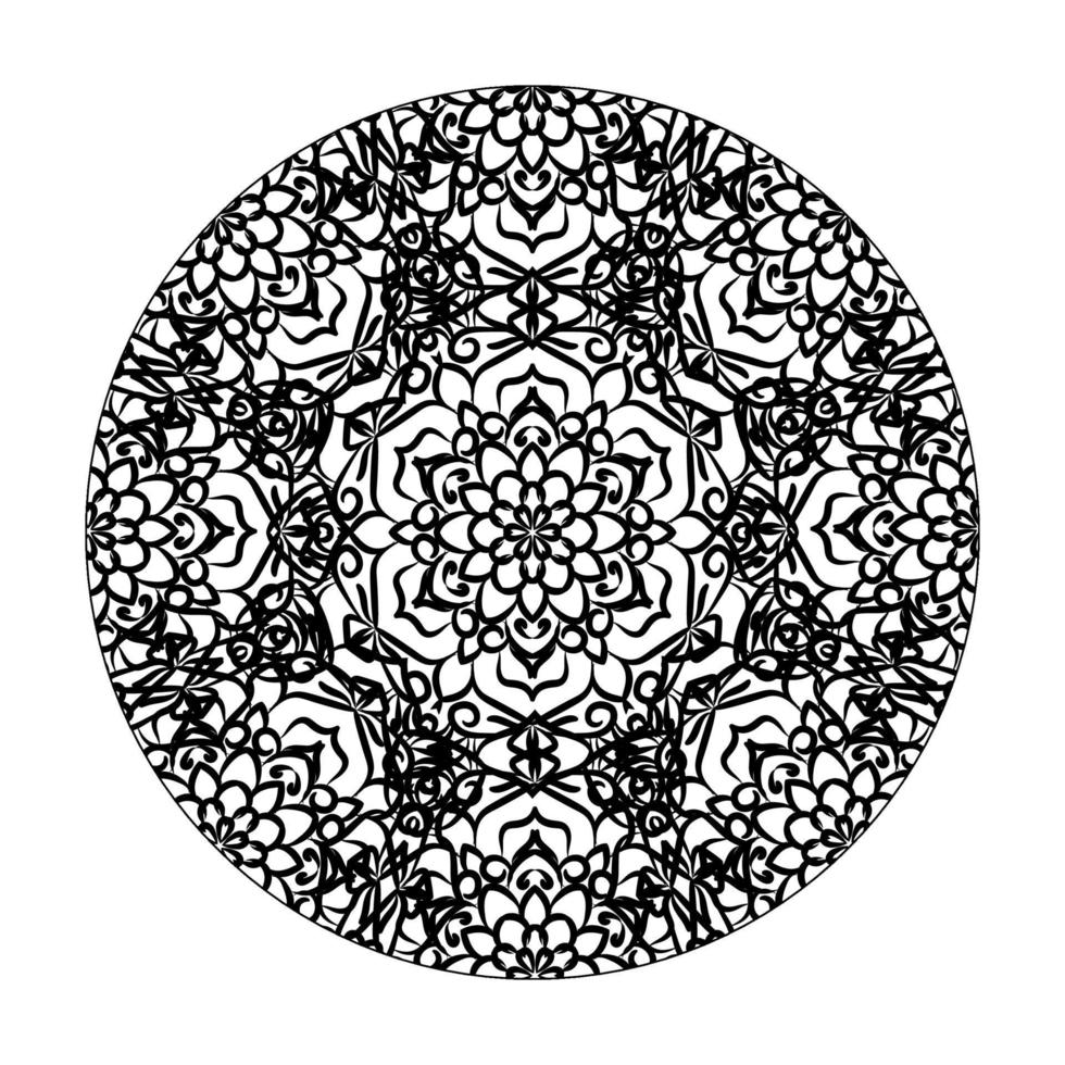 mandala desenhada à mão. decoração em ornamento de doodle oriental étnica. vetor