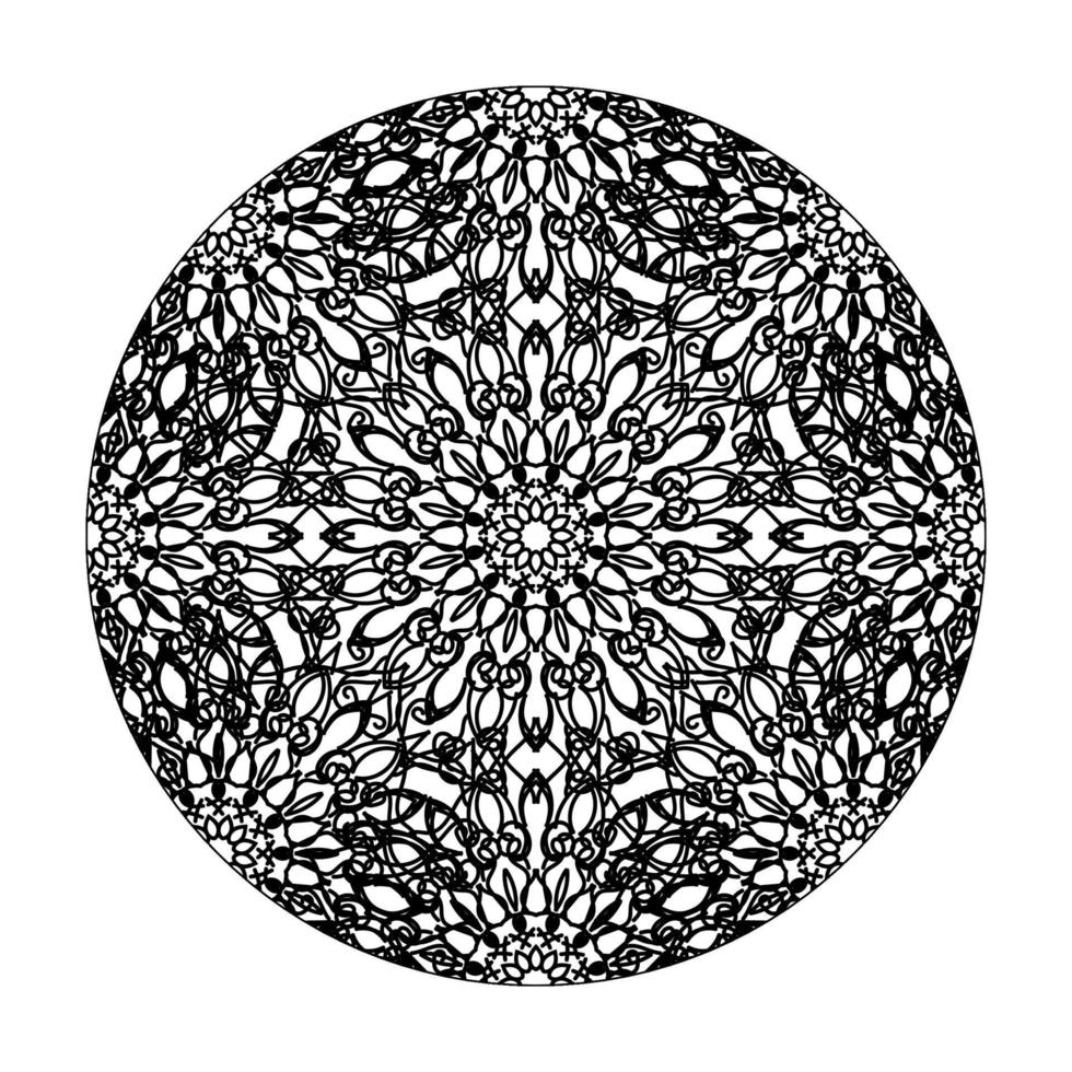 mandala desenhada à mão. decoração em ornamento de doodle oriental étnica. vetor