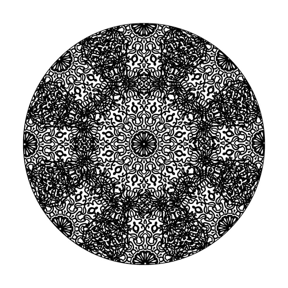 mandala desenhada à mão. decoração em ornamento de doodle oriental étnica. vetor