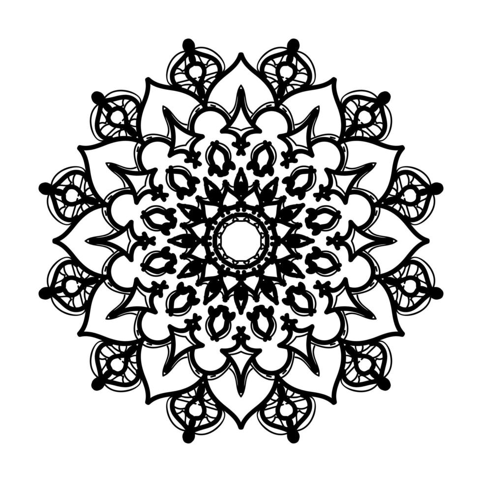 mandala desenhada à mão. decoração em ornamento de doodle oriental étnica. vetor