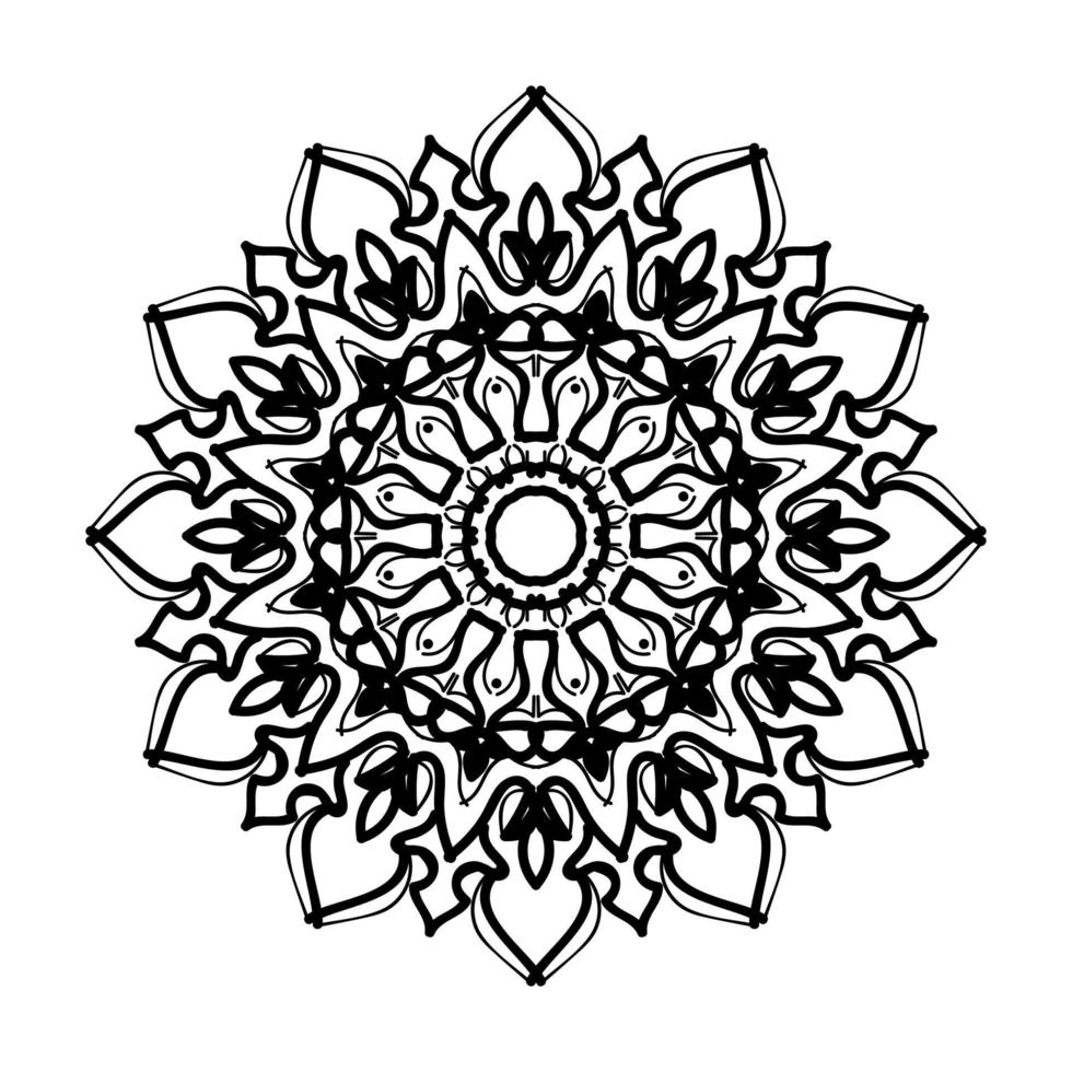 mandala desenhada à mão. decoração em ornamento de doodle oriental étnica. vetor