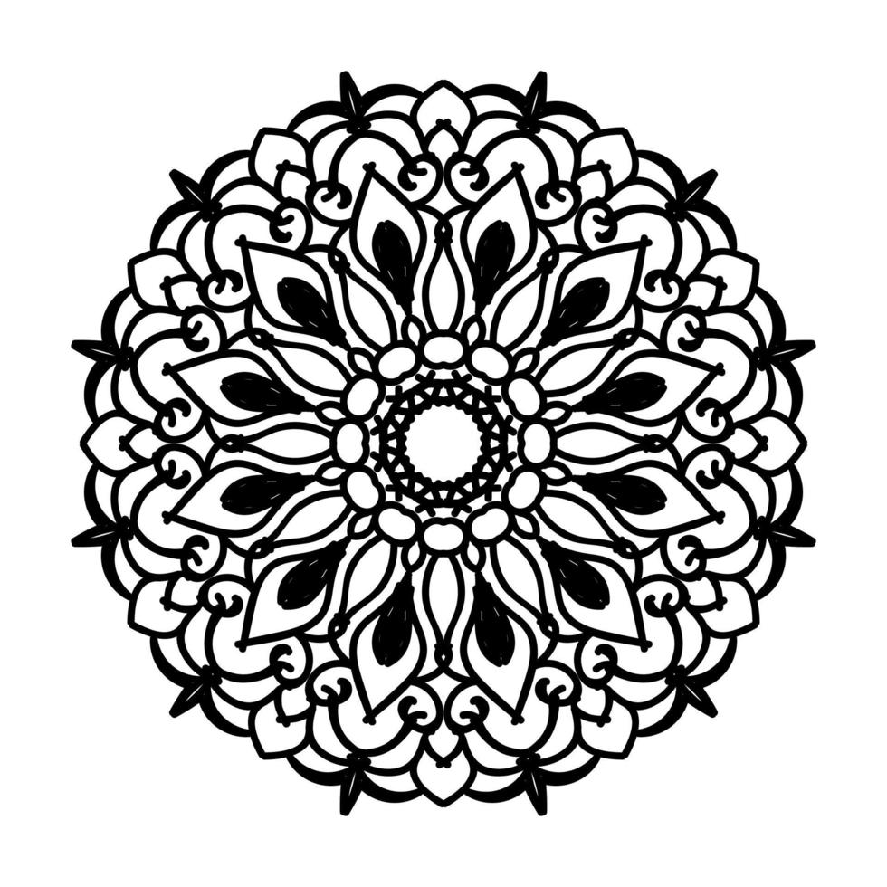 mandala desenhada à mão. decoração em ornamento de doodle oriental étnica. vetor