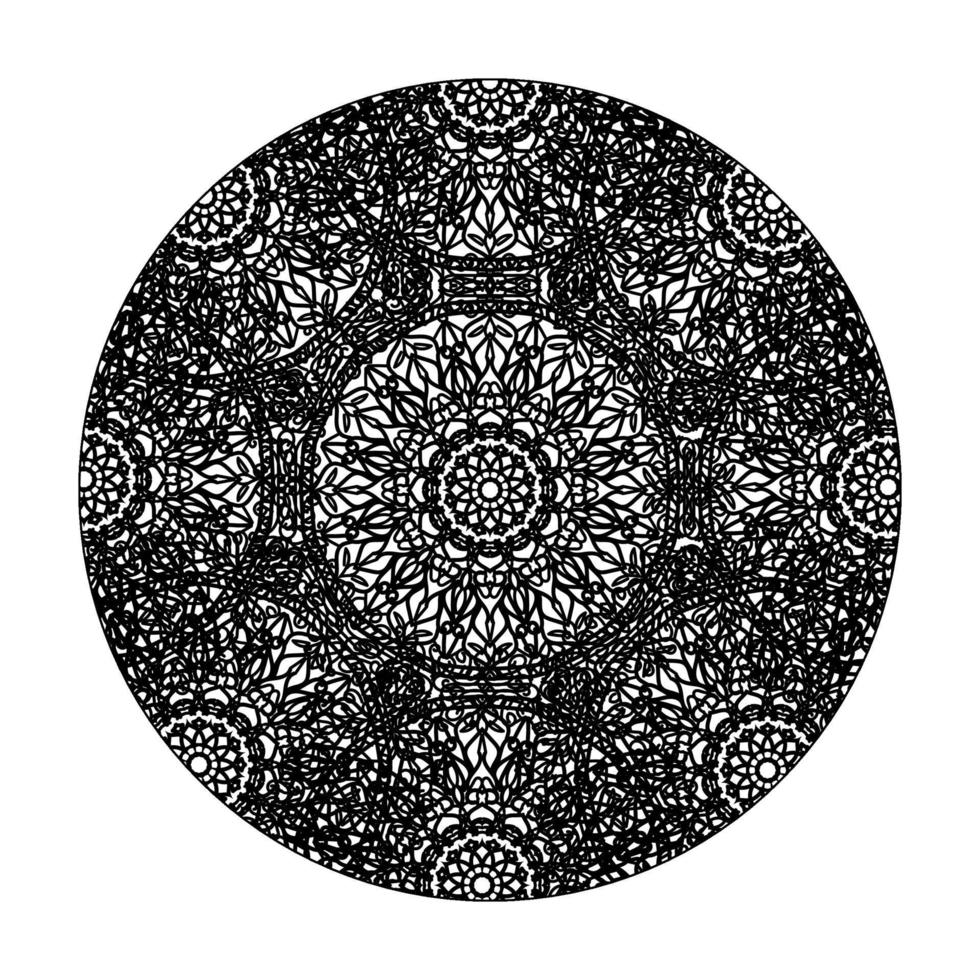 mandala desenhada à mão. decoração em ornamento de doodle oriental étnica. vetor