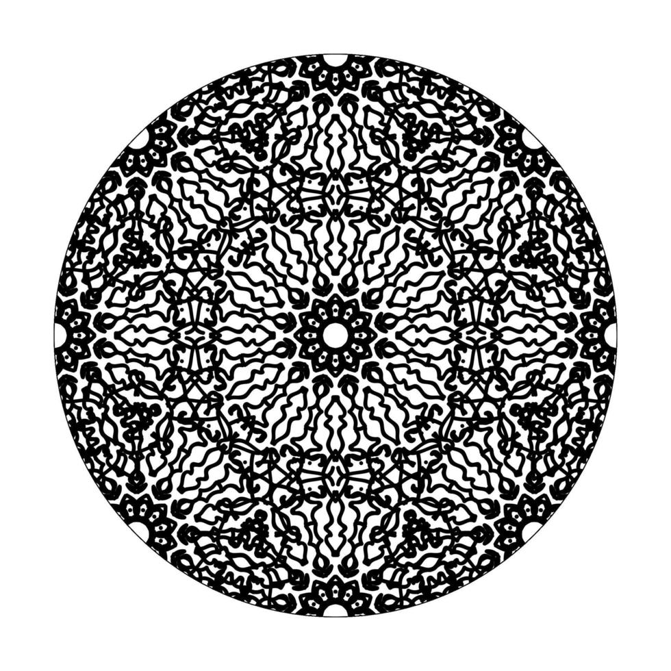 mandala desenhada à mão. decoração em ornamento de doodle oriental étnica. vetor