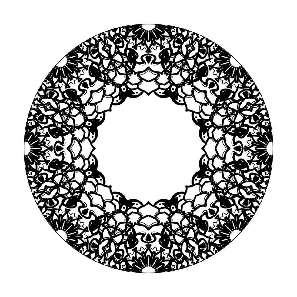 mandala desenhada à mão. decoração em ornamento de doodle oriental étnica. vetor