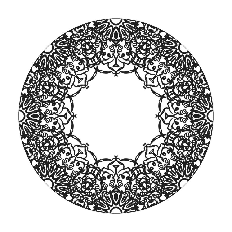 mandala desenhada à mão. decoração em ornamento de doodle oriental étnica. vetor