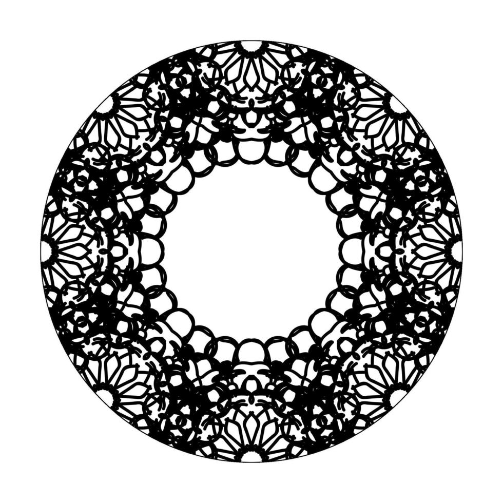 mandala desenhada à mão. decoração em ornamento de doodle oriental étnica. vetor