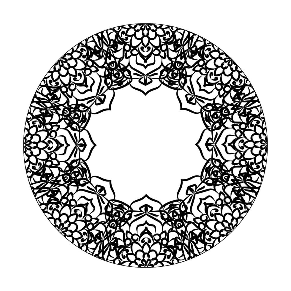 mandala desenhada à mão. decoração em ornamento de doodle oriental étnica. vetor