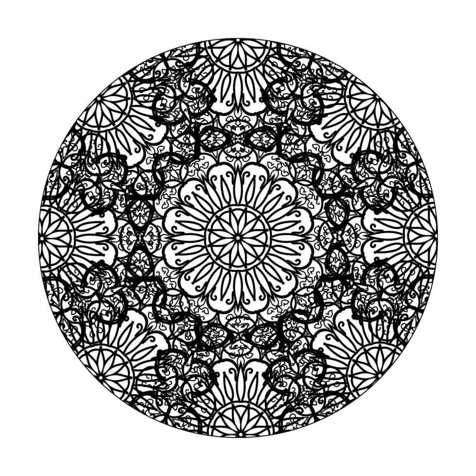 mandala desenhada à mão. decoração em ornamento de doodle oriental étnica. vetor