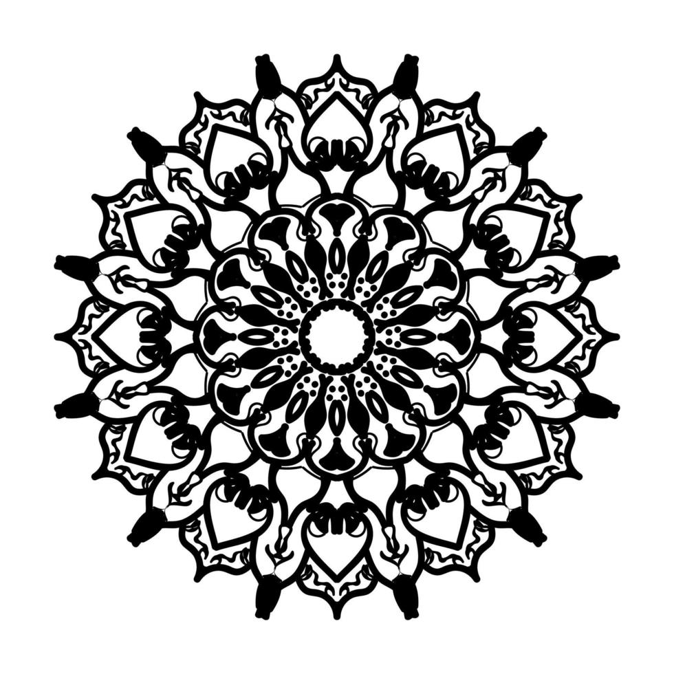 mandala desenhada à mão. decoração em ornamento de doodle oriental étnica. vetor