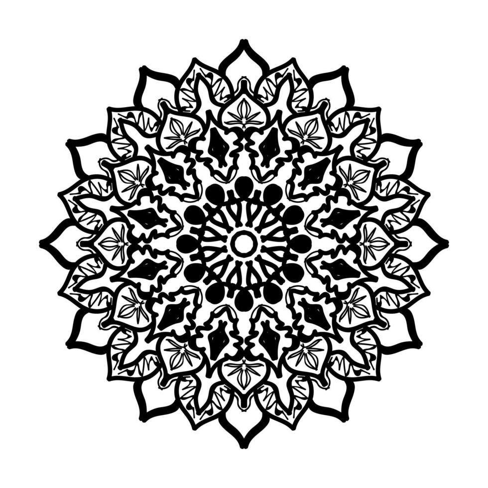 mandala desenhada à mão. decoração em ornamento de doodle oriental étnica. vetor