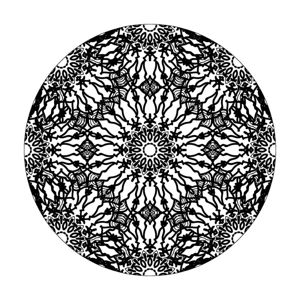 mandala desenhada à mão. decoração em ornamento de doodle oriental étnica. vetor