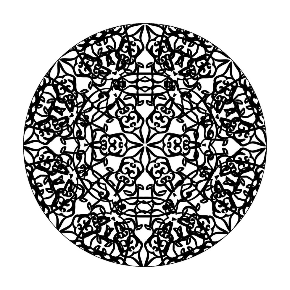 mandala desenhada à mão. decoração em ornamento de doodle oriental étnica. vetor