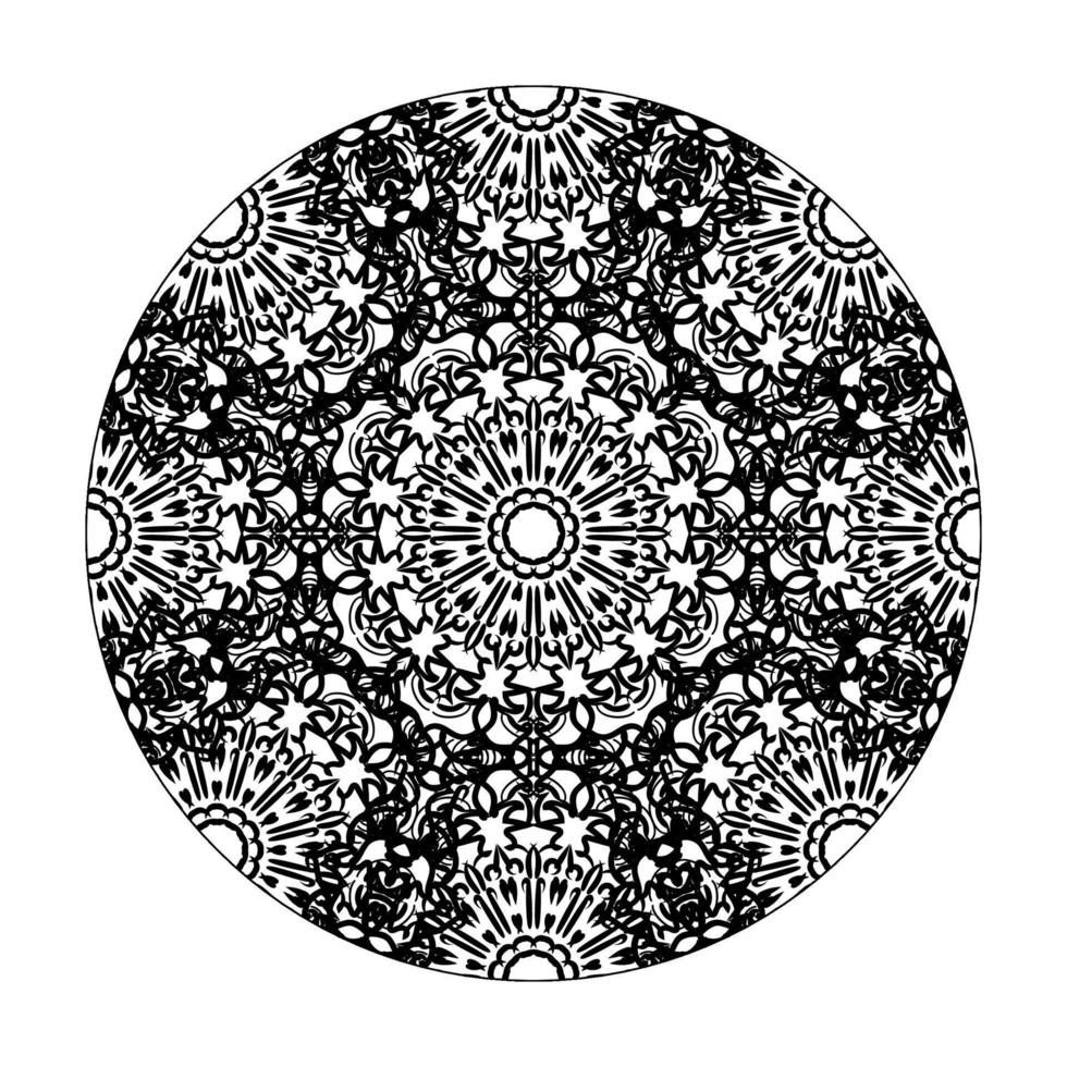 mandala desenhada à mão. decoração em ornamento de doodle oriental étnica. vetor