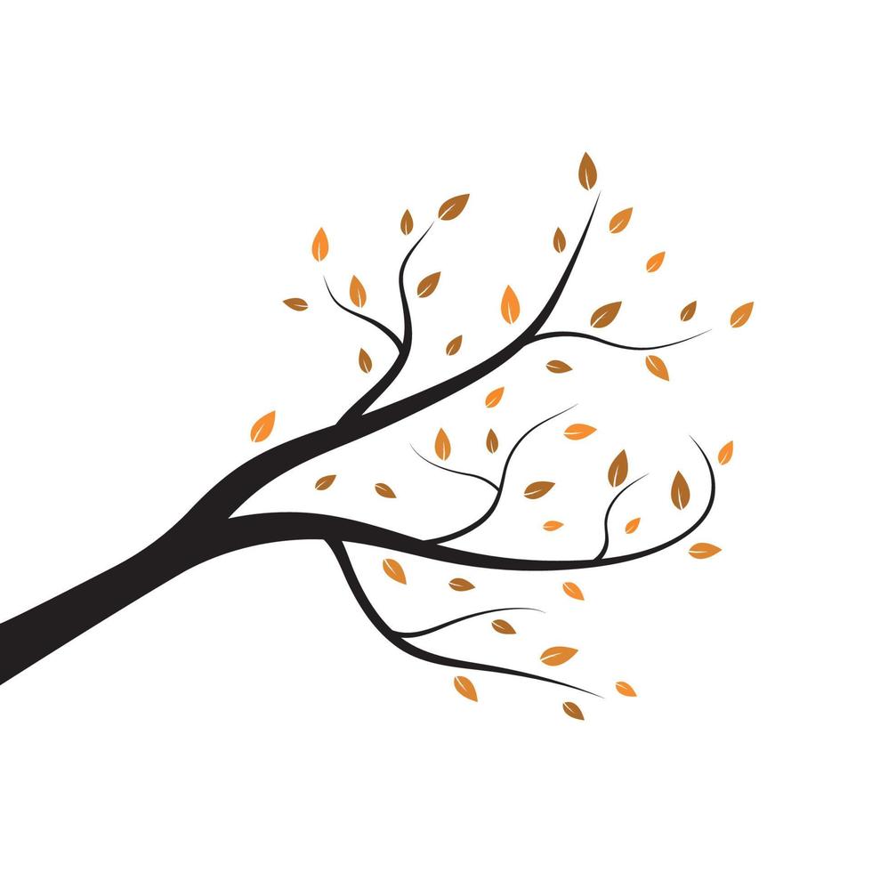 vetor de logotipo de galho de árvore