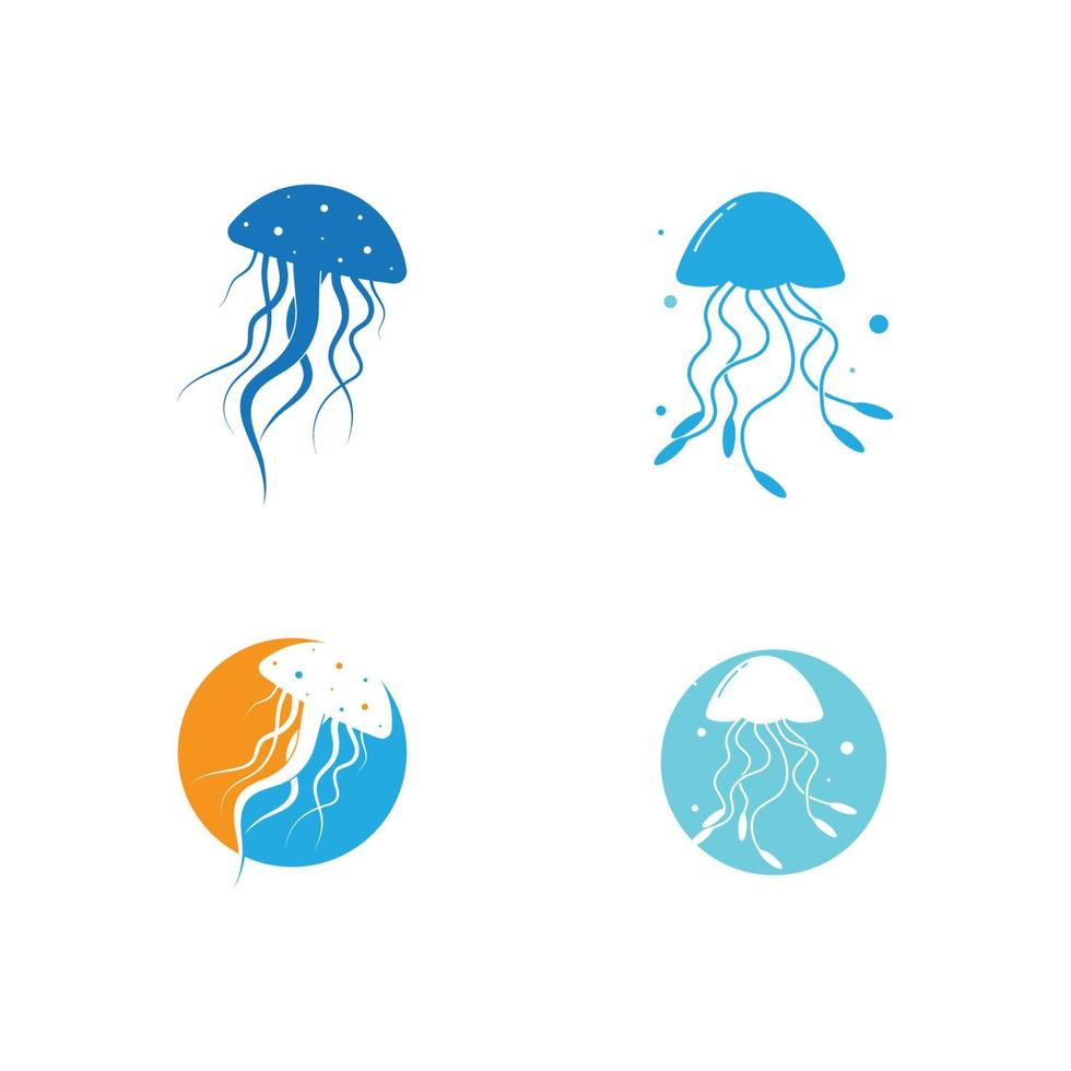modelo de vetor de logotipo de água-viva