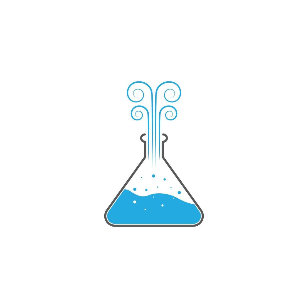 conceito de design de logotipo de laboratório natural, símbolo criativo de ciência e medicina vetor