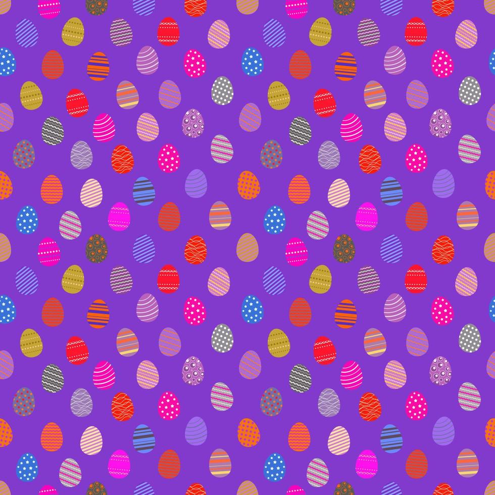 padrão sem emenda de silhuetas de ovos de páscoa. ovos de páscoa para design de férias de páscoa vetor