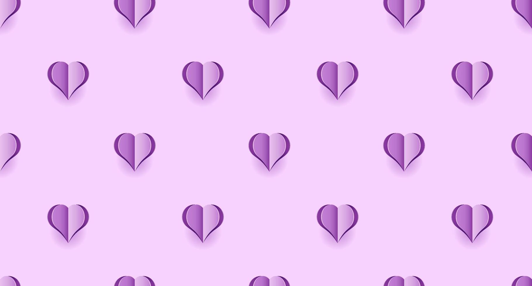 padrão sem emenda com corações roxos. papel de parede de corações. padrão de textura perfeita de corações roxos bonitos. bonito padrão sem emenda. ilustração vetorial vetor