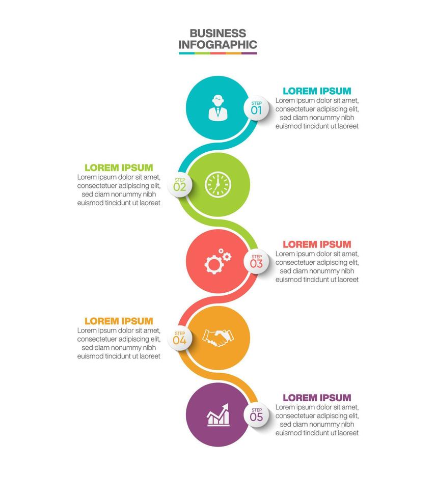 apresentação modelo de infográfico de negócios vetor