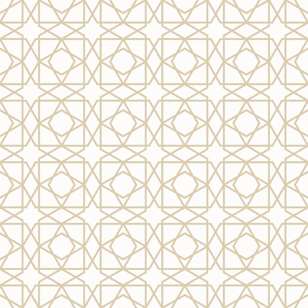 geométrica islâmica persa hexágono estrela sobreposição de linha forma sem costura padrão de fundo de cor de ouro amarelo. uso para tecidos, têxteis, elementos de decoração de interiores. vetor