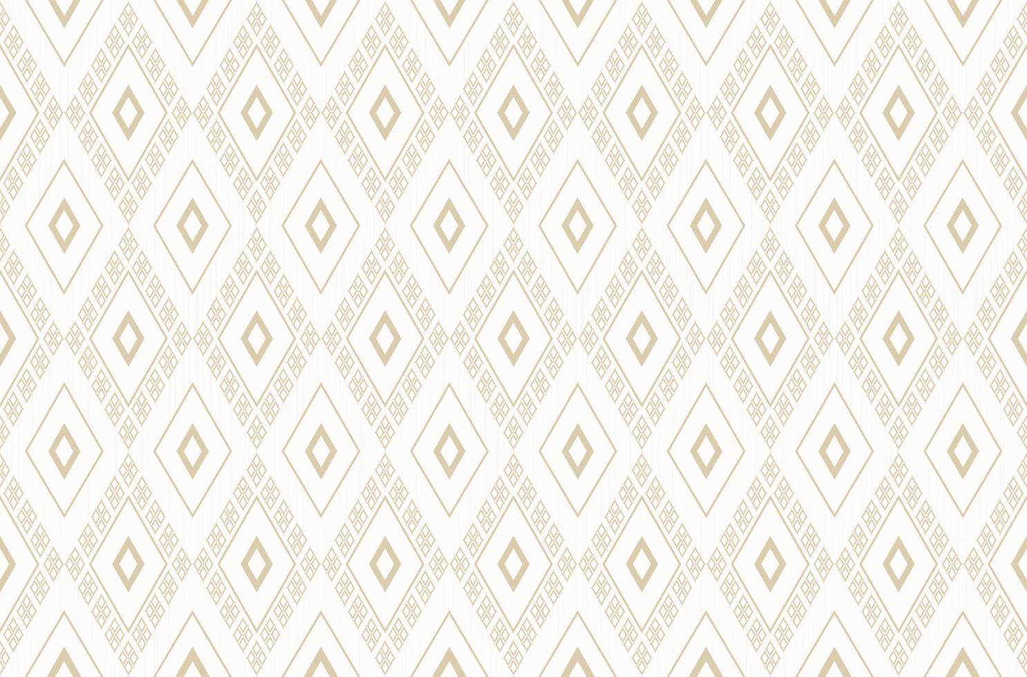ikat étnica losango forma geométrica padrão sem emenda luz amarelo ouro cor de fundo. uso para tecido, têxtil, elementos de decoração de interiores, embrulho. vetor