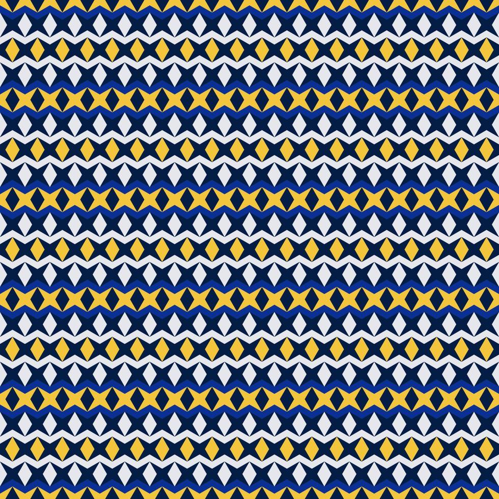 fundo sem emenda tribal étnico pequena forma geométrica. padrão colorido amarelo azul moderno. uso para tecido, têxtil, elementos de decoração de interiores, estofados, embrulhos. vetor