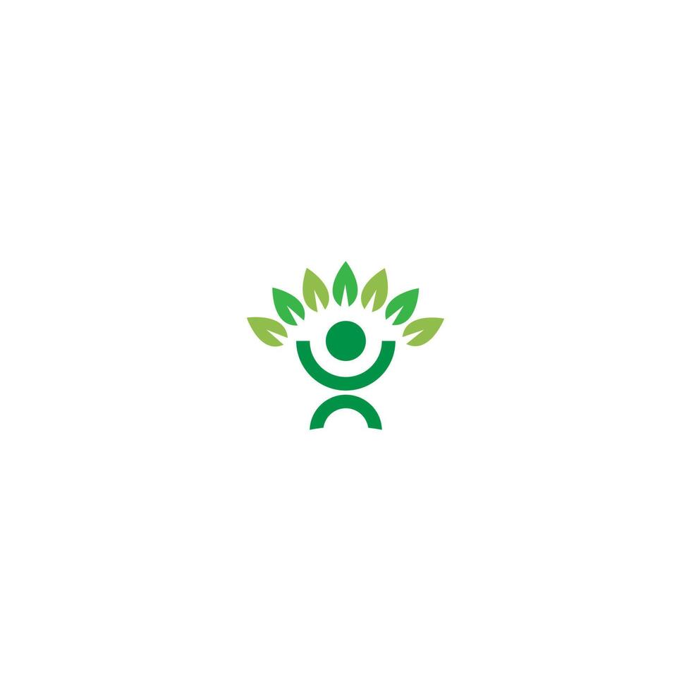 ilustração de ícone de logotipo de folha. comunidade, cuidados com design vetorial vetor
