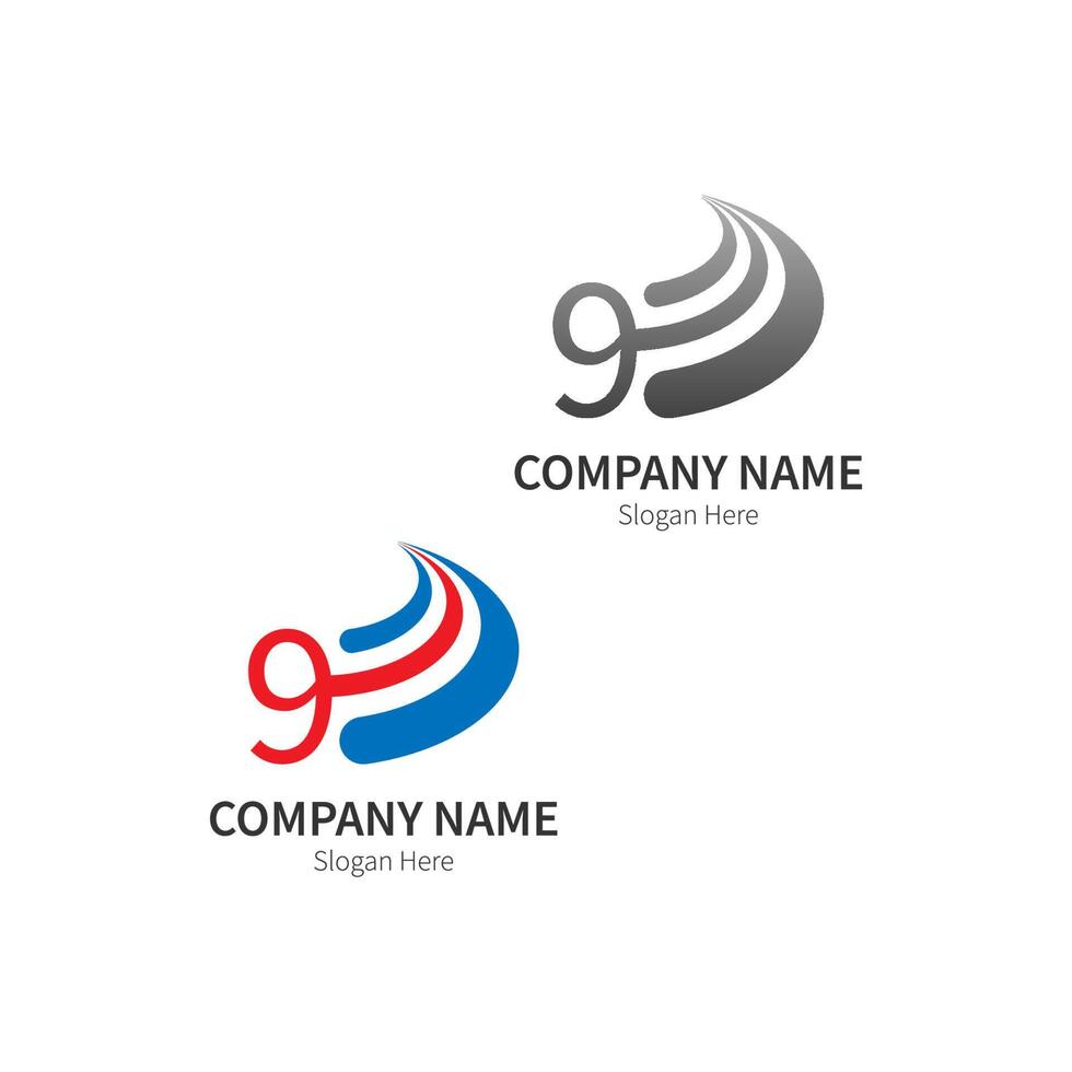 vetor de modelo de negócios de logotipo número 9