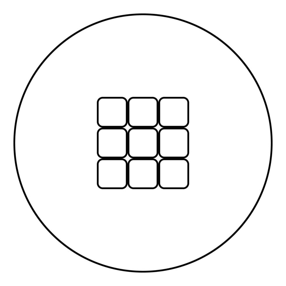 painel digite a cor preta do ícone no círculo vetor