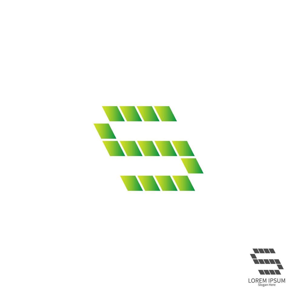 design de conceito de ícone de logotipo quadrado letra s vetor