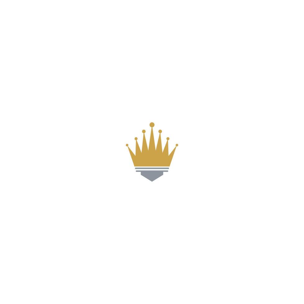 design de ícone do logotipo do conceito de coroa vetor