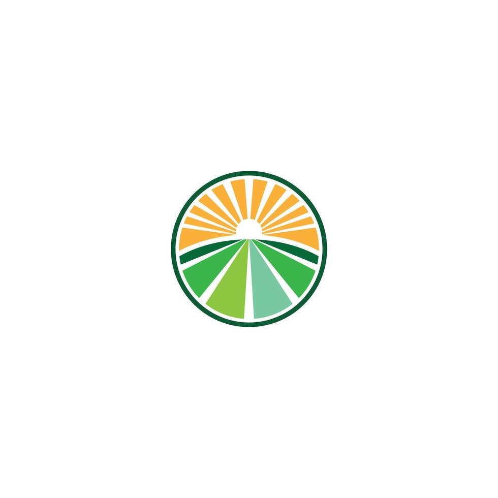 logotipo da agricultura. design de logotipo de folha, conceito ecológico vetor