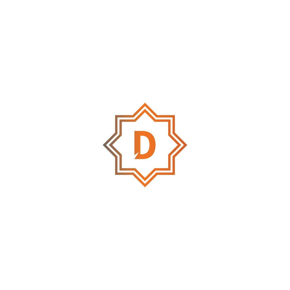 design de letras de logotipo quadrado d vetor
