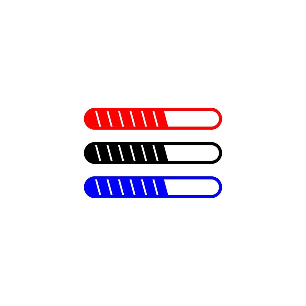 ícone do conjunto de logotipos do processo de carregamento vetor