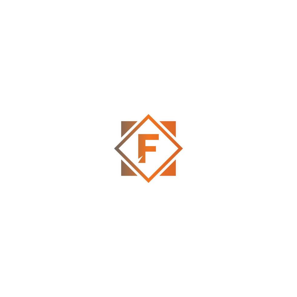 design de letras de logotipo quadrado f vetor