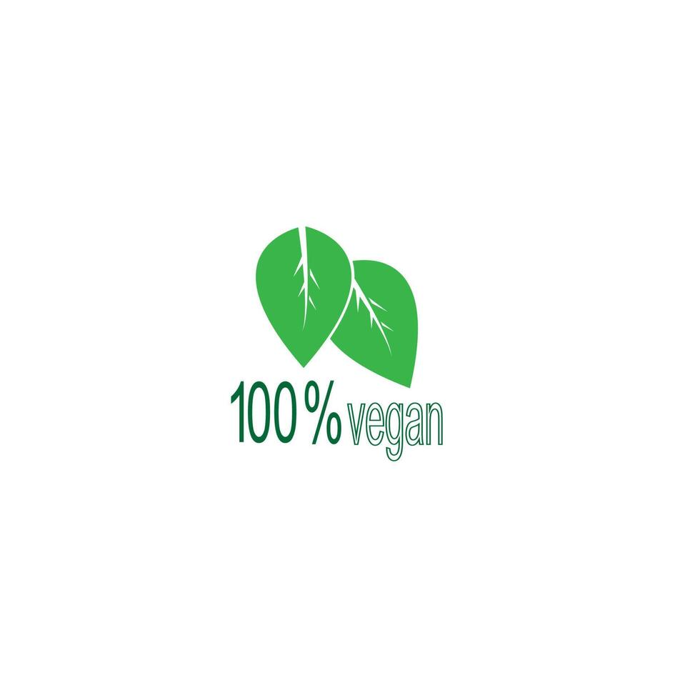 100 por cento ícone, natural, vegano, orgânico, aniversário, ilustração de design de rótulo vetor