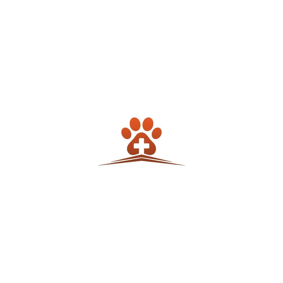 conceito de design de ícone de comunidade de logotipo de pegada de cachorro vetor