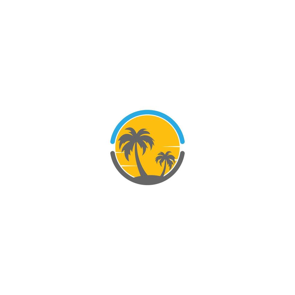 Palm Beach, conceito de logotipo de vitamina vetor