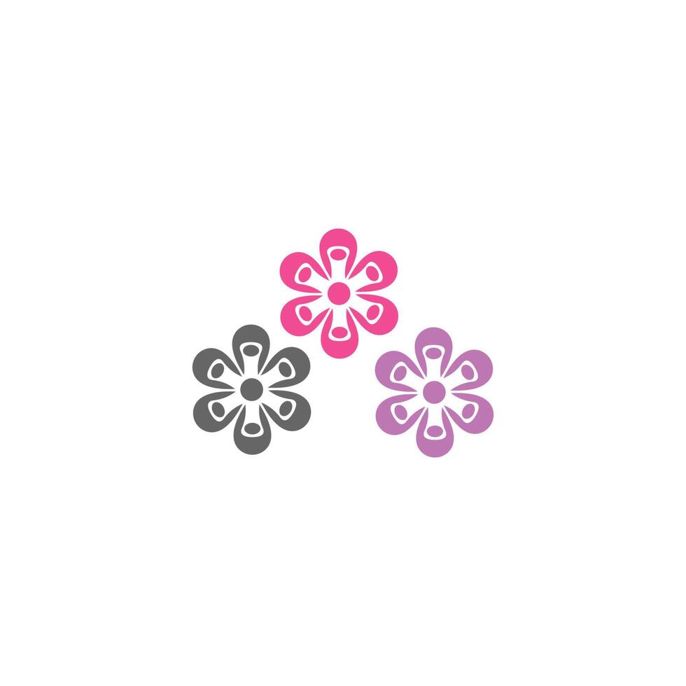 design criativo de logotipo de ícone de flor vetor