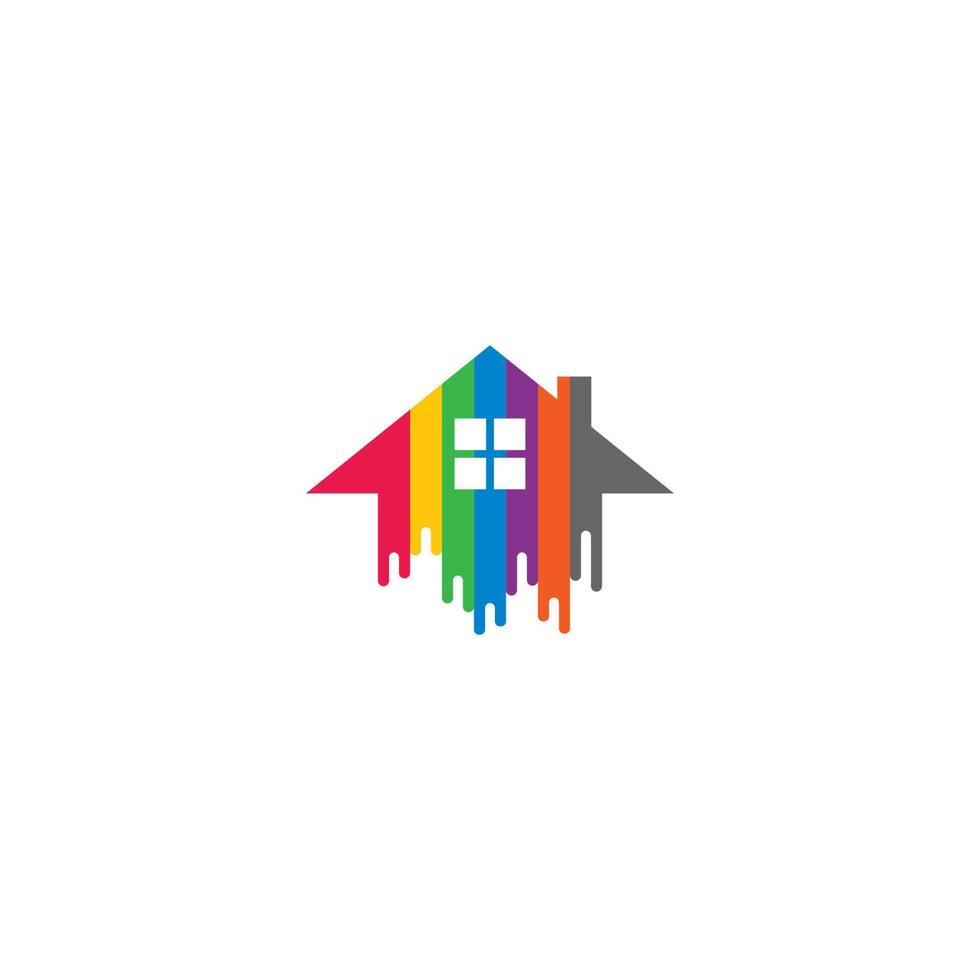 logotipo da pintura da casa vetor