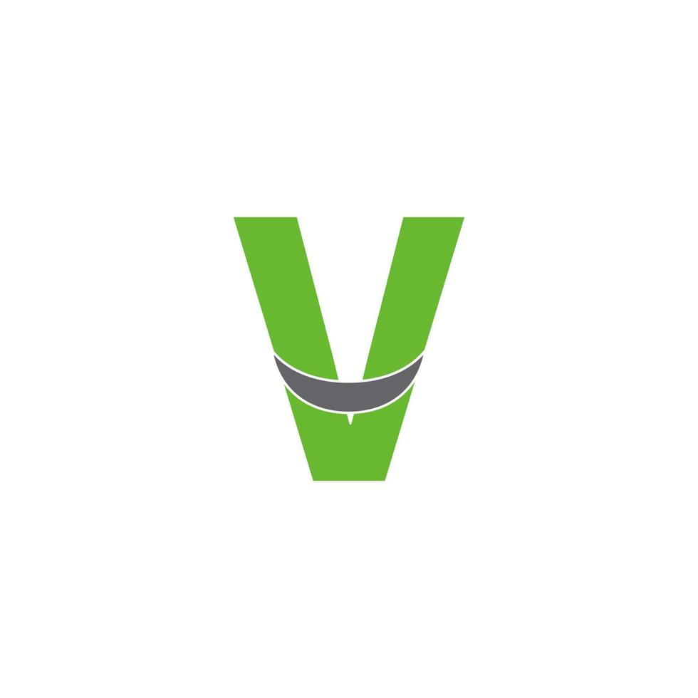 conceito de design de ícone de logotipo letra v vetor