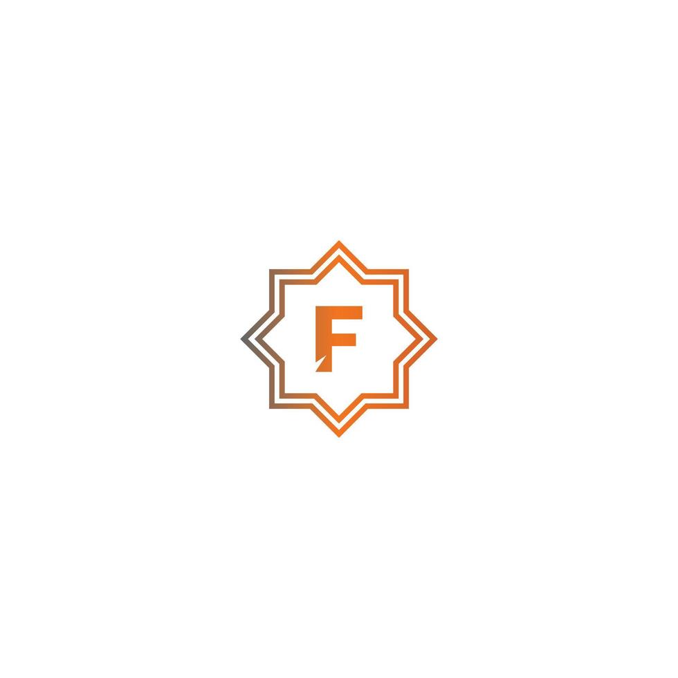 design de letras de logotipo quadrado f vetor