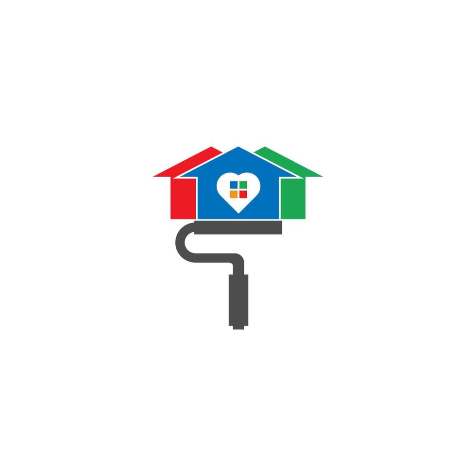 logotipo da pintura da casa vetor