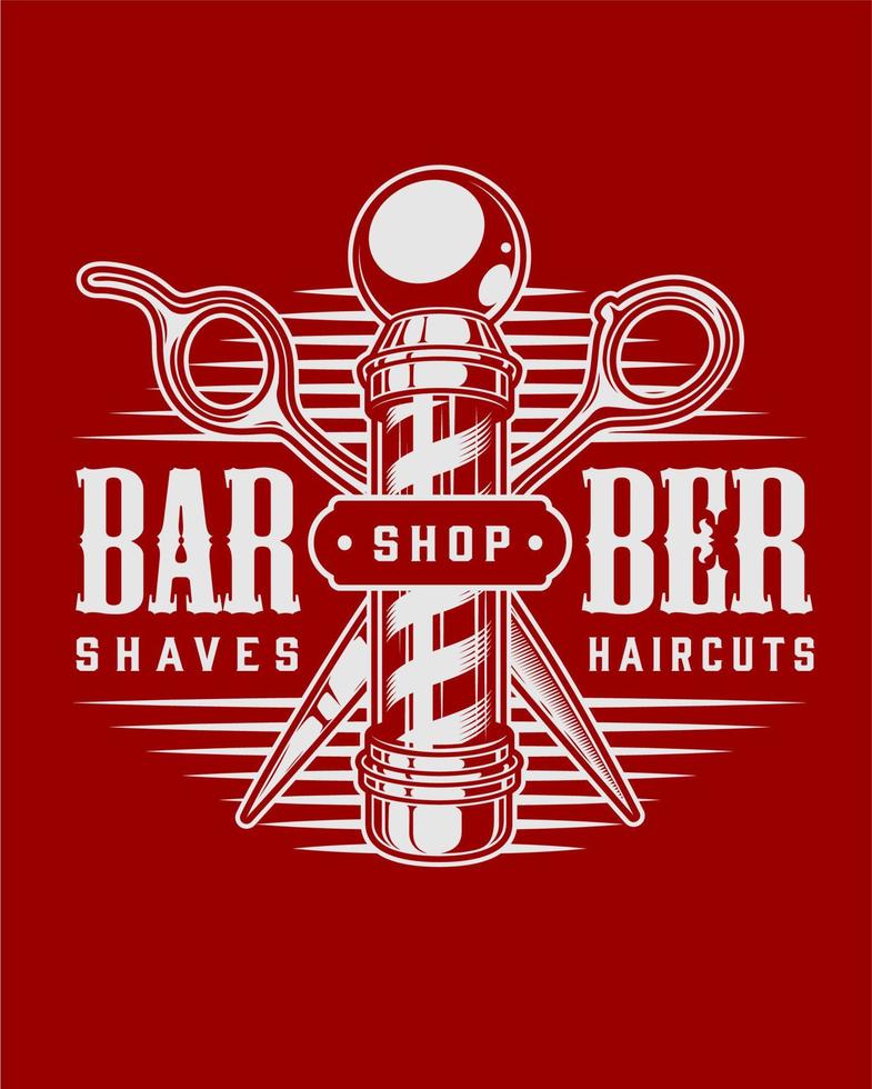 design de vetor de logotipo minimalista para barbearia