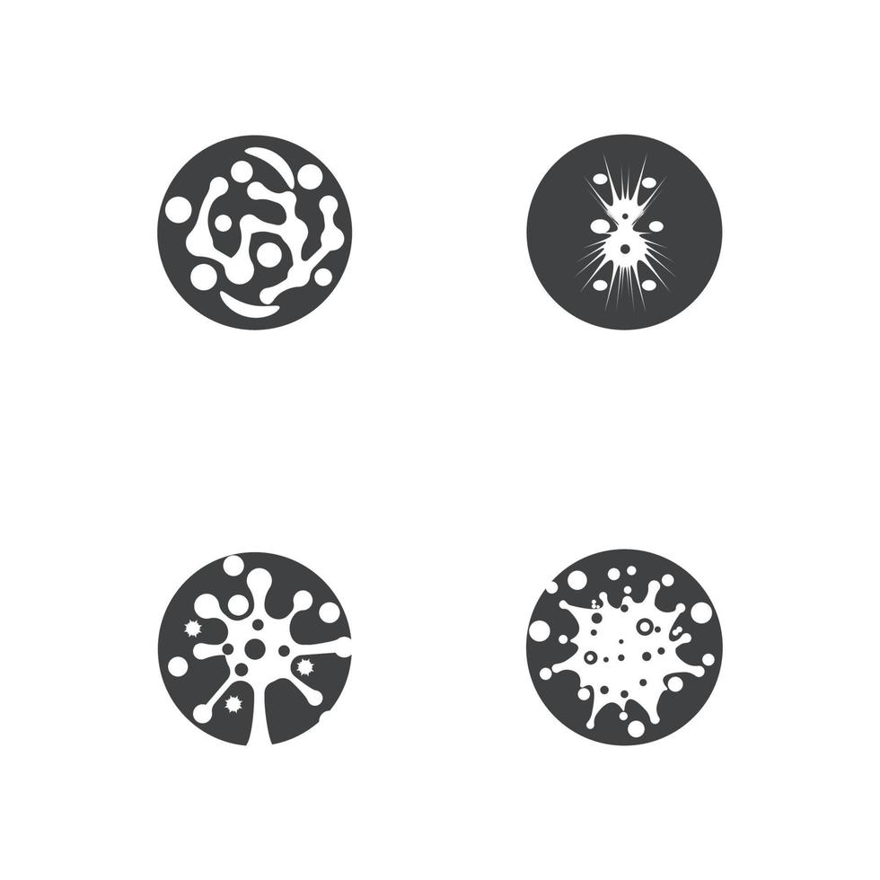 modelo de logotipo bacteriano vetor símbolo natureza